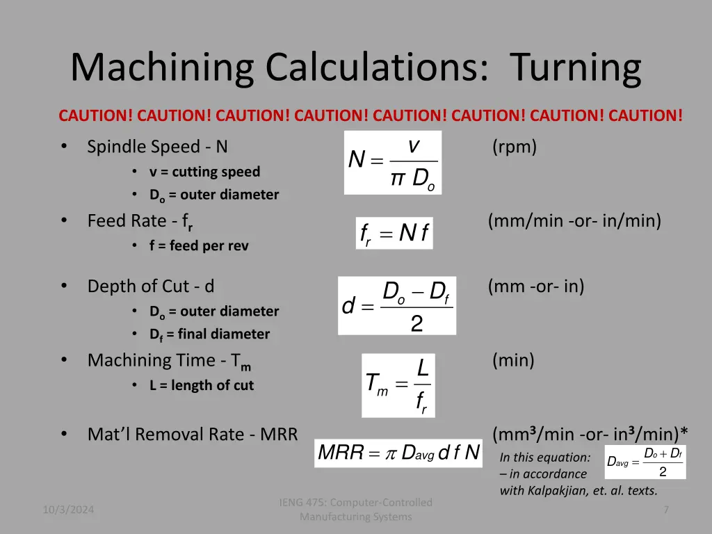 machining calculations turning 3