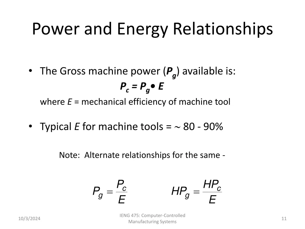 power and energy relationships 1