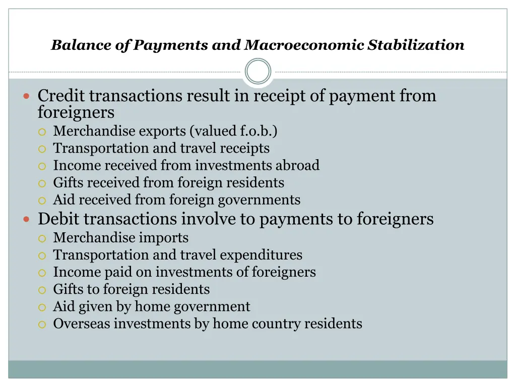 balance of payments and macroeconomic 1