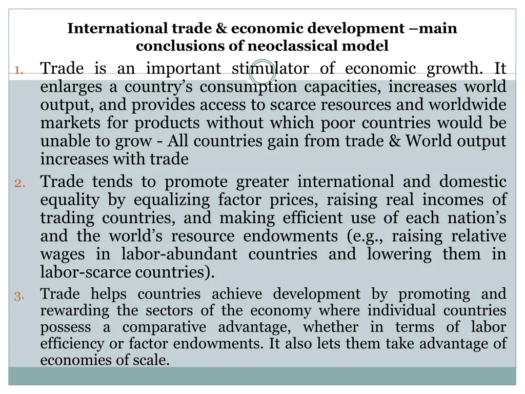 international trade economic development main