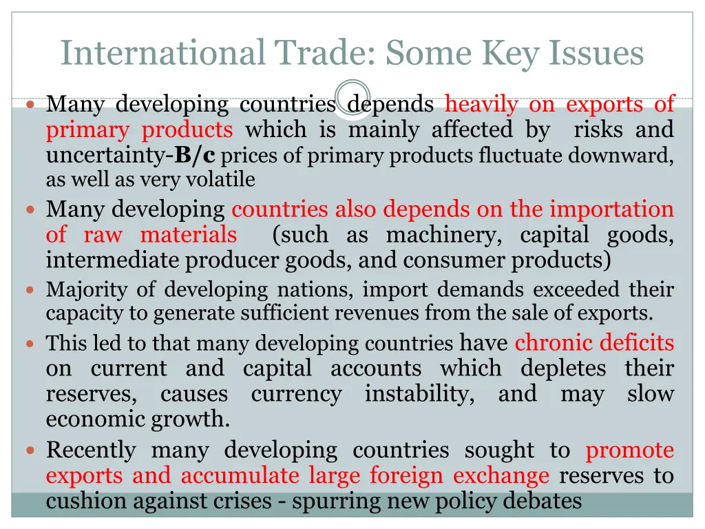 international trade some key issues