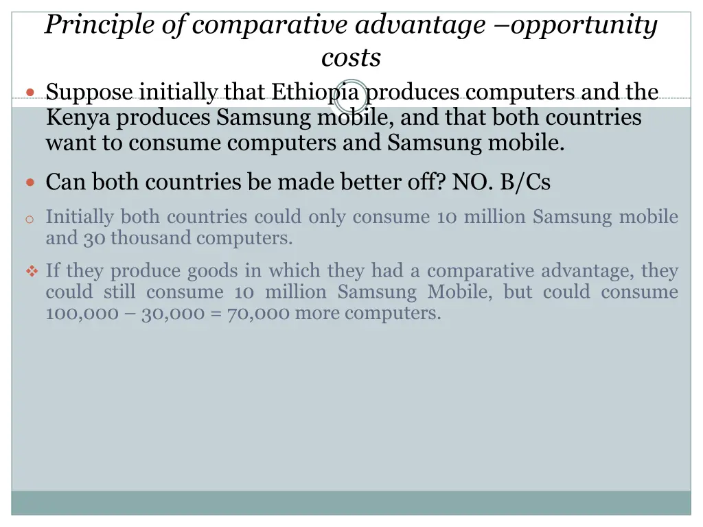 principle of comparative advantage opportunity 3