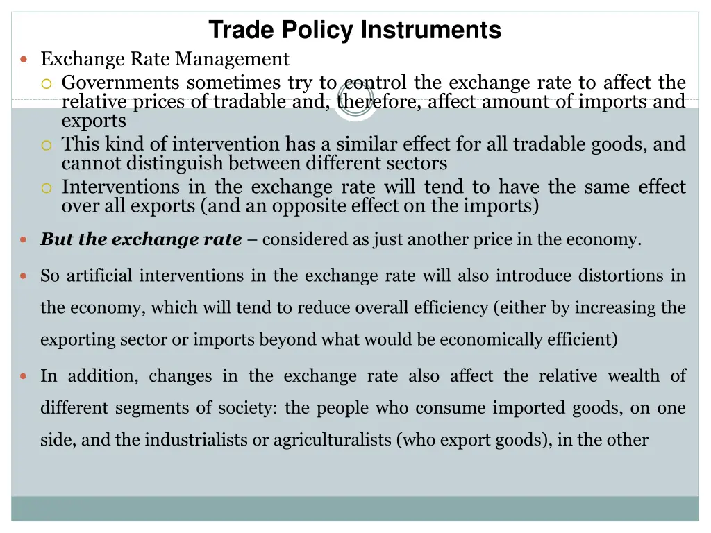 trade policy instruments 2