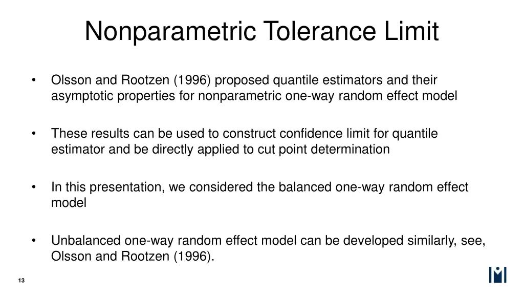 nonparametric tolerance limit