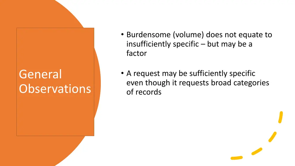 burdensome volume does not equate