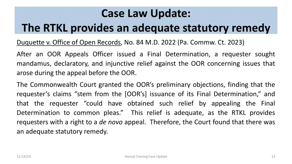 case law update 1