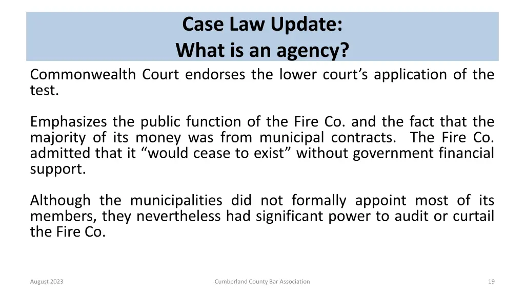 case law update what is an agency 2