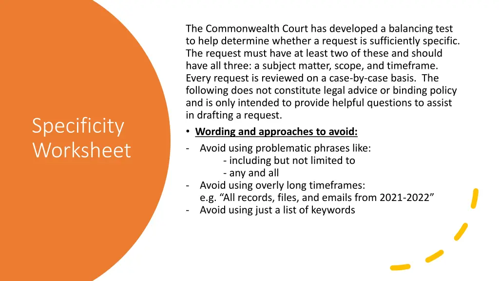 the commonwealth court has developed a balancing