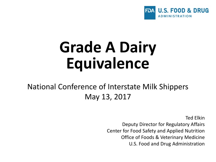 grade a dairy equivalence