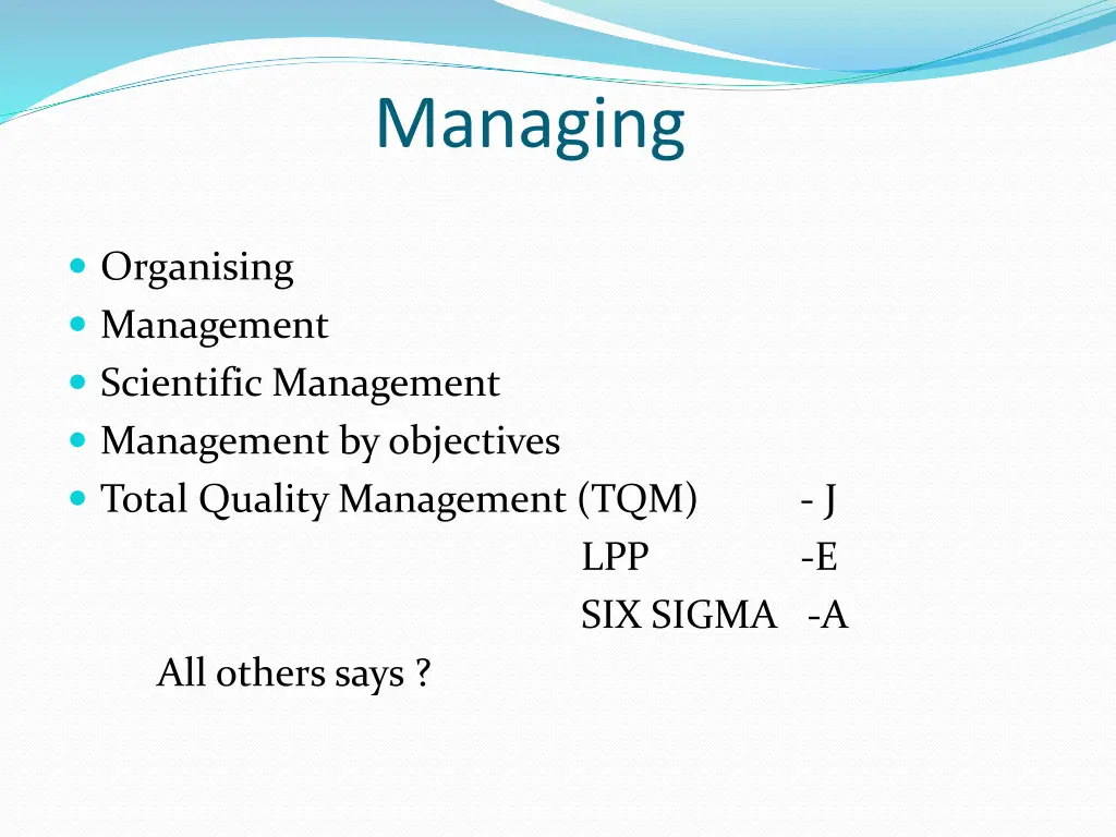 managing