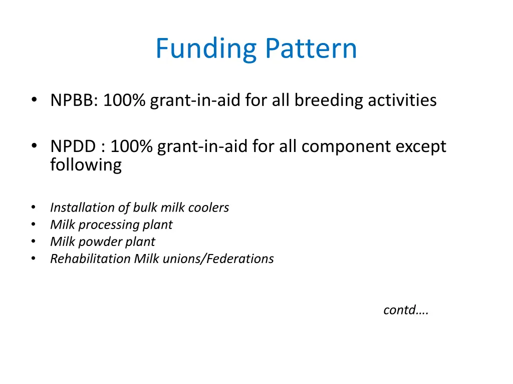 funding pattern