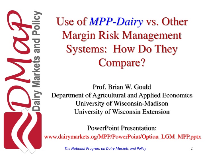 use of mpp dairy vs other margin risk management