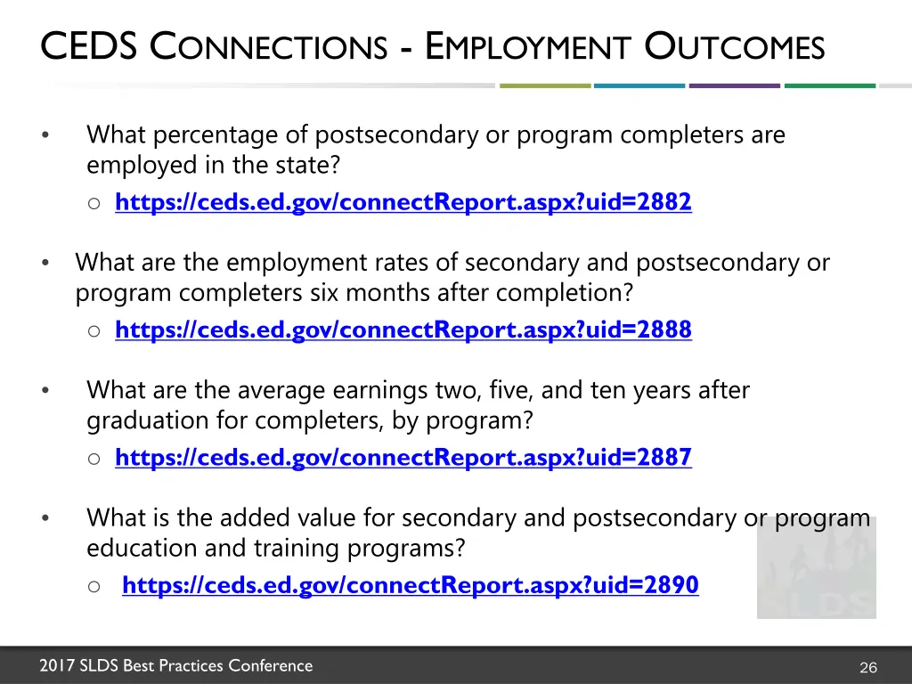 ceds c onnections e mployment o utcomes