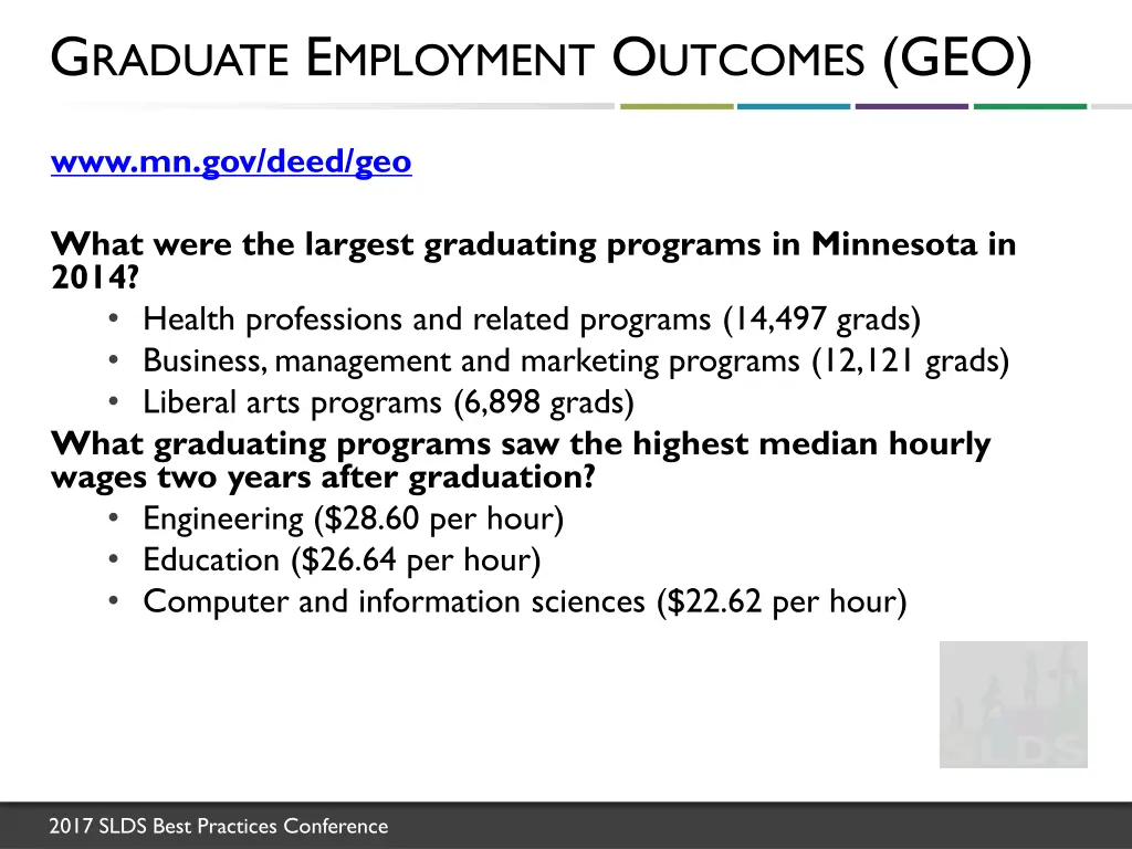 g raduate e mployment o utcomes geo