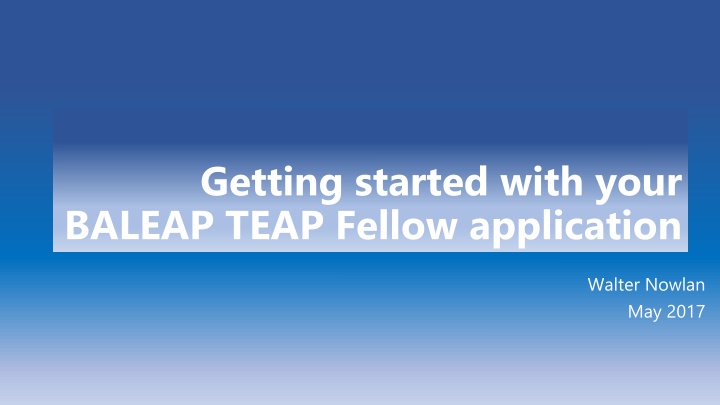 getting started with your baleap teap fellow