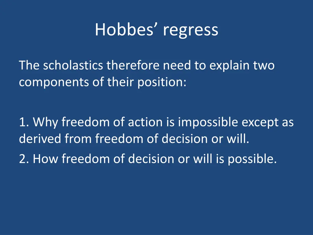 hobbes regress 1