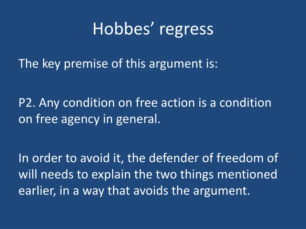 hobbes regress 10