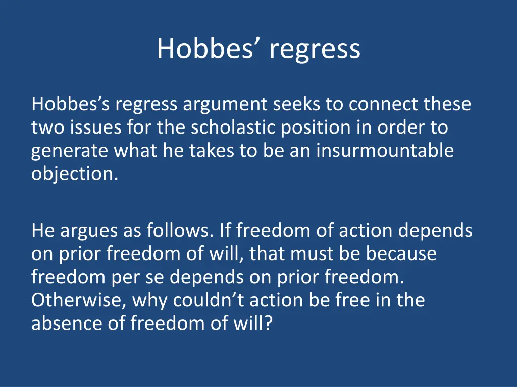 hobbes regress 2