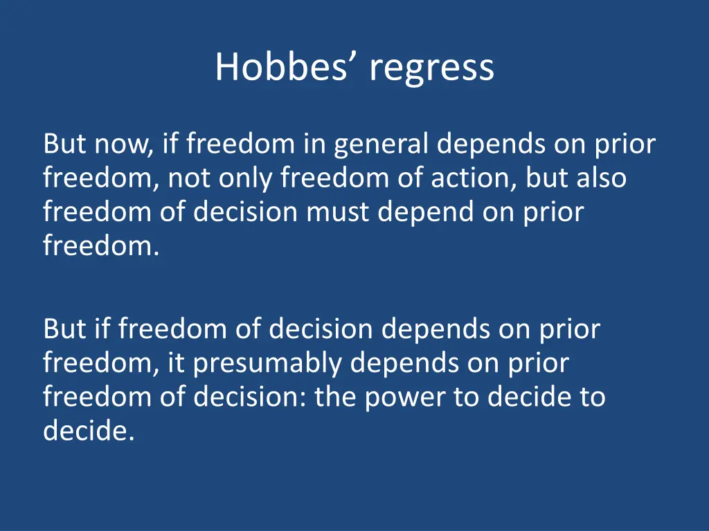 hobbes regress 3