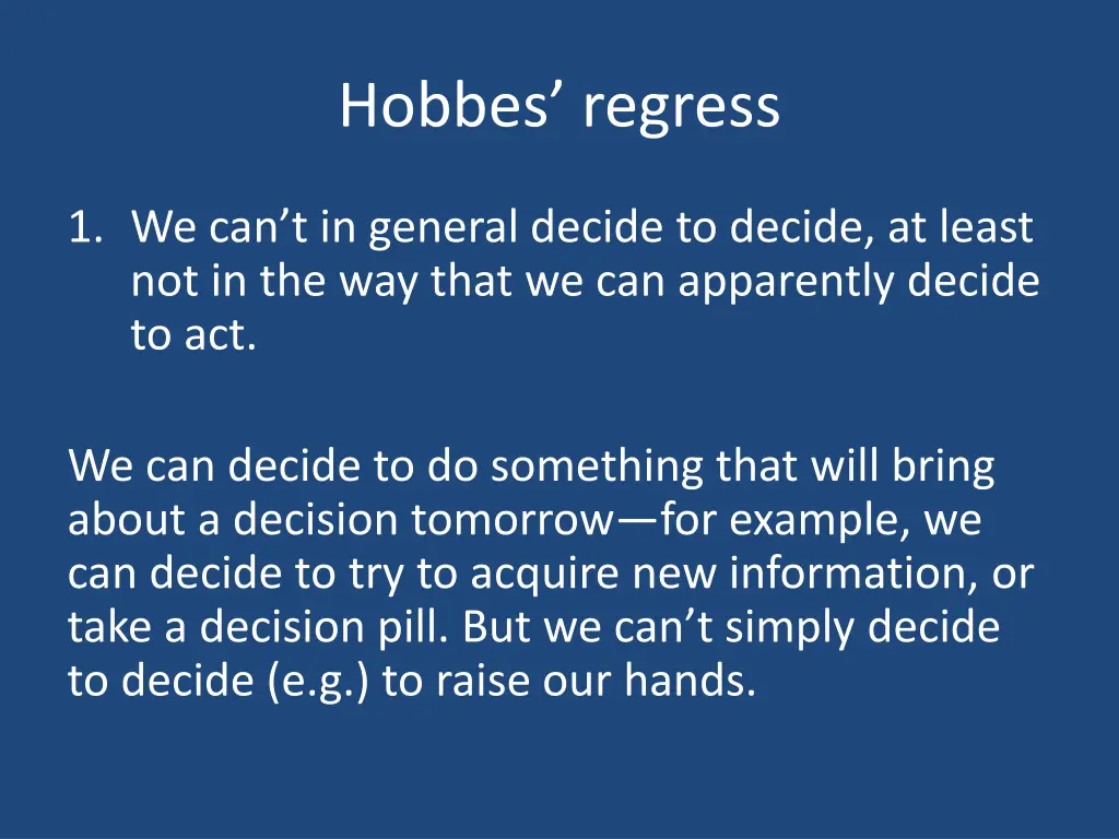 hobbes regress 4