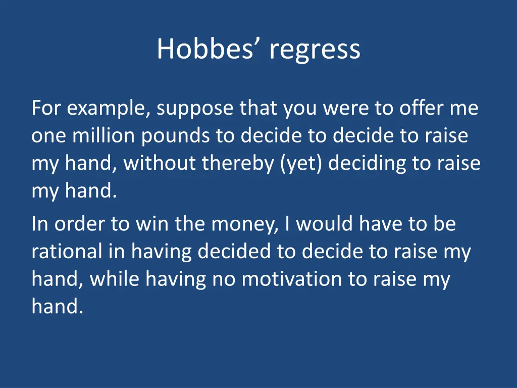 hobbes regress 5