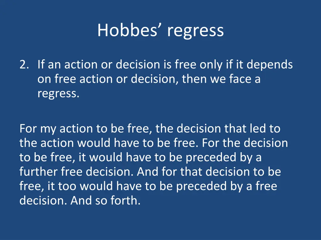 hobbes regress 7