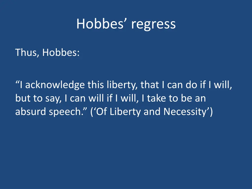 hobbes regress 8