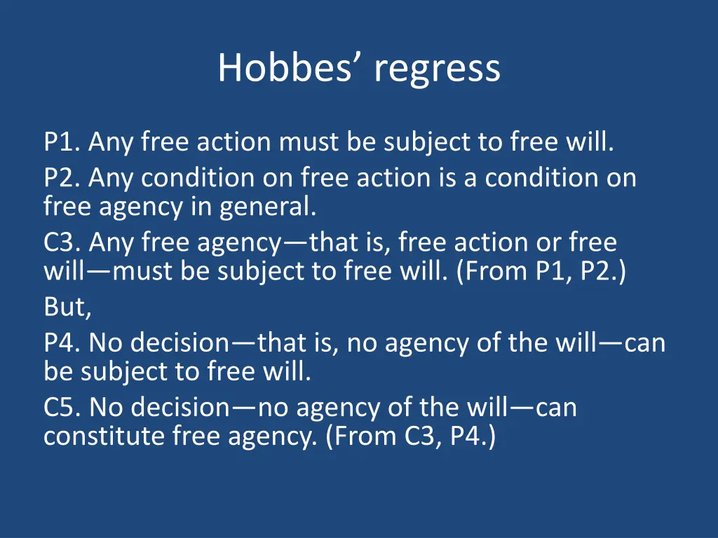 hobbes regress 9