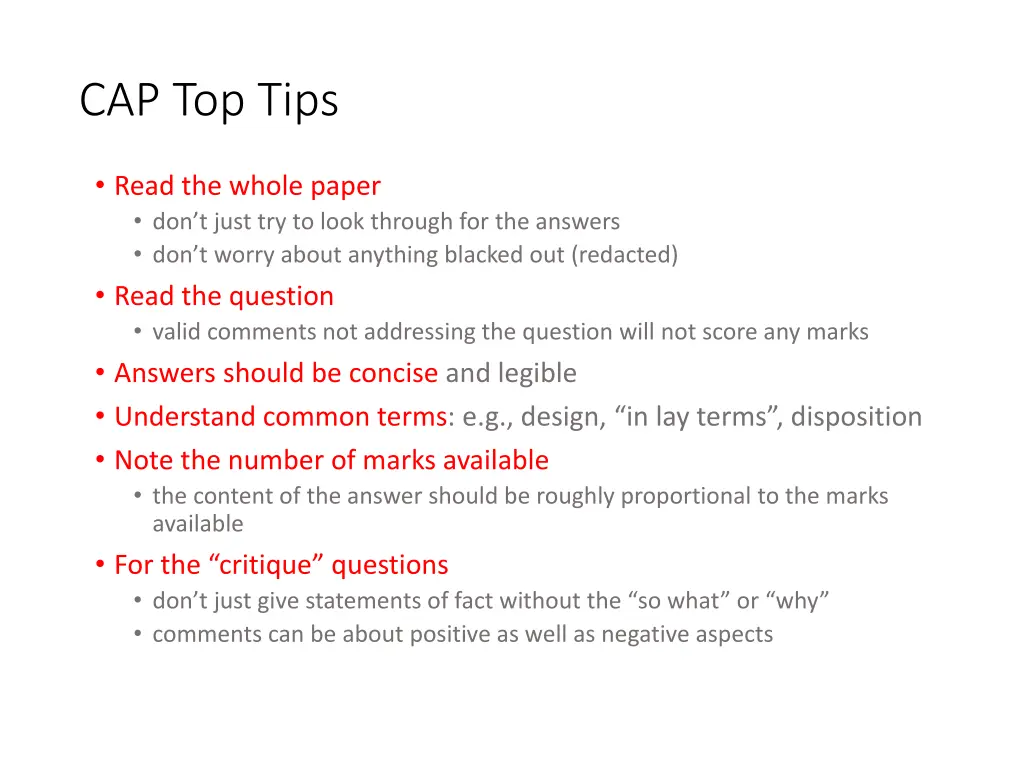 cap top tips