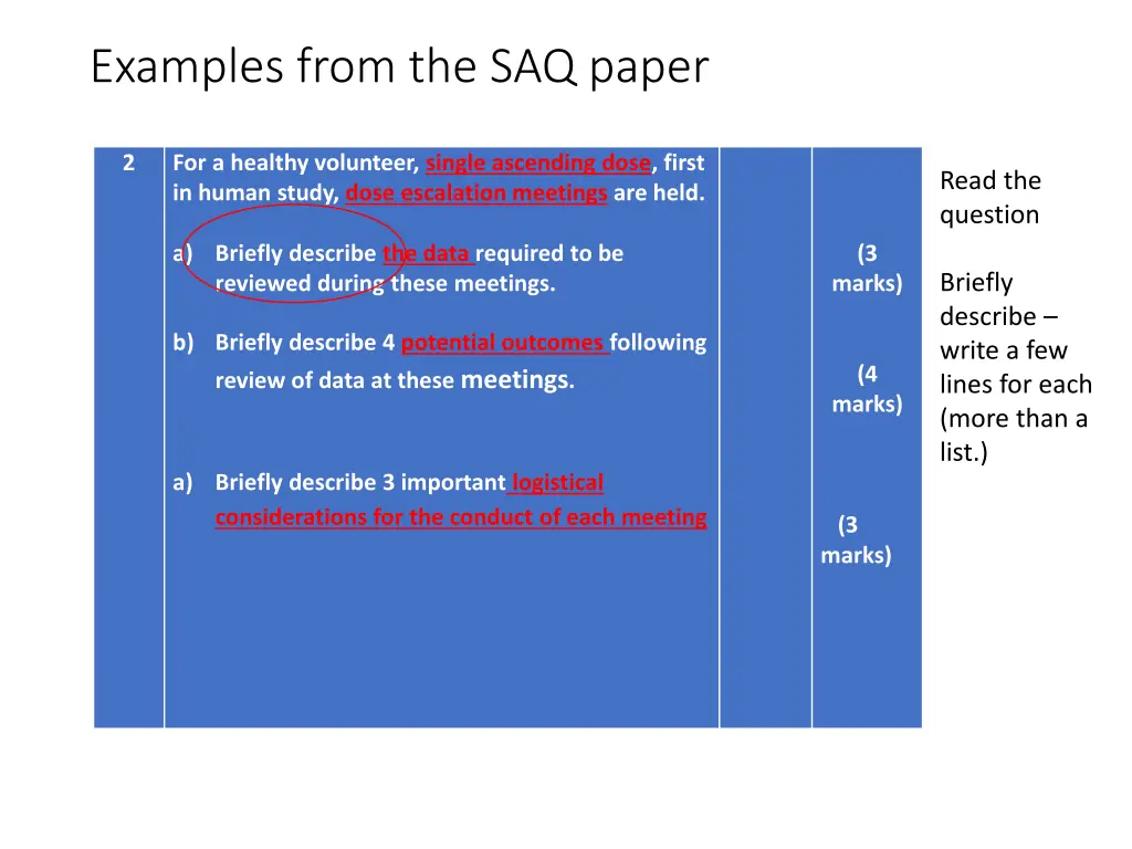 examples from the saq paper 1