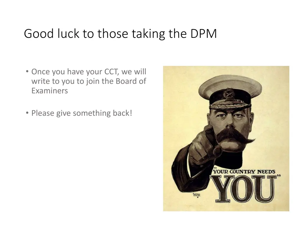 good luck to those taking the dpm