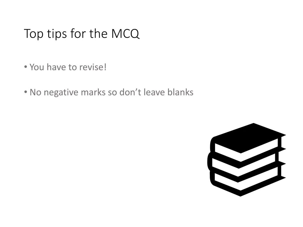 top tips for the mcq