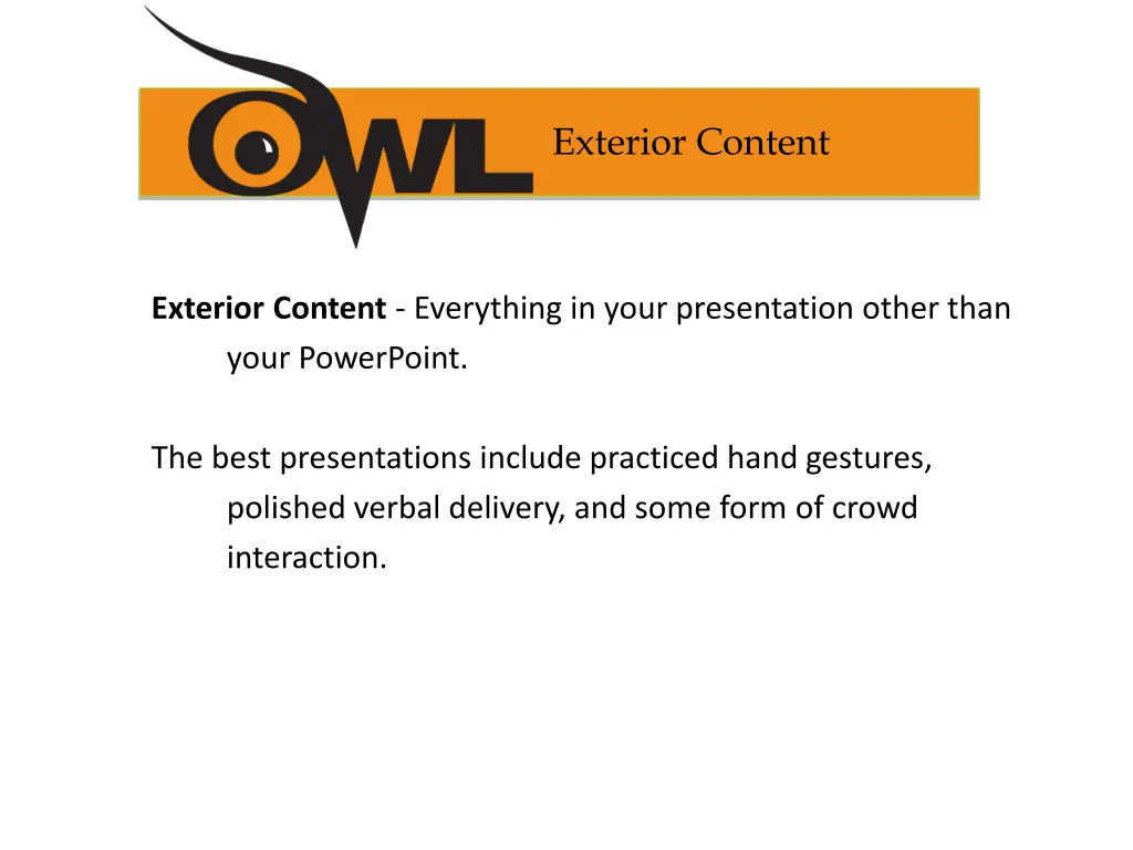 exterior content