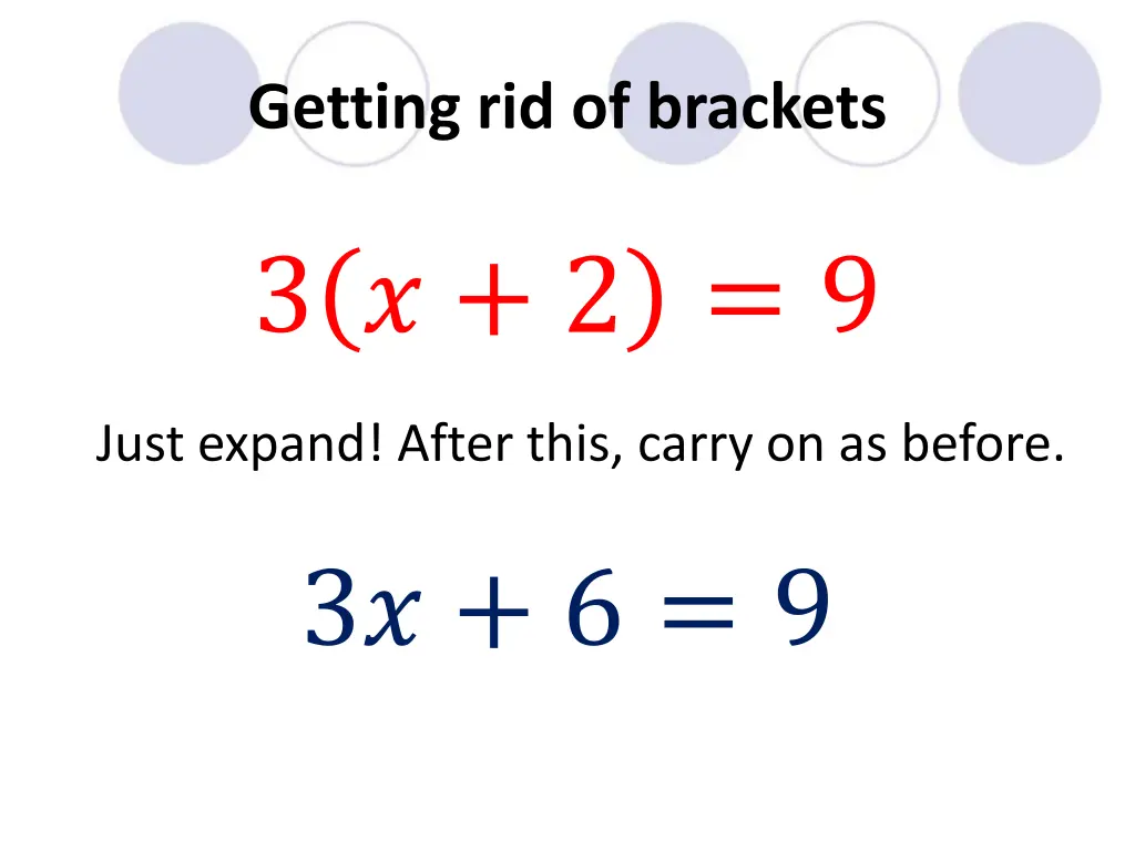 getting rid of brackets