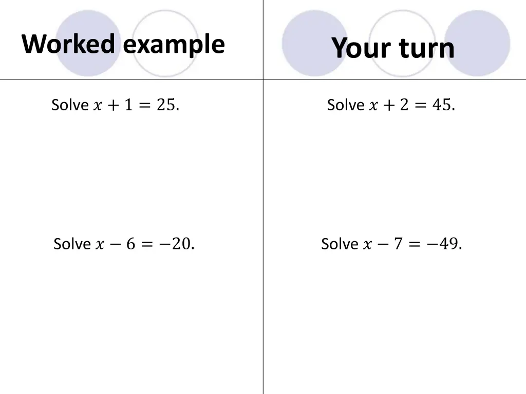 worked example