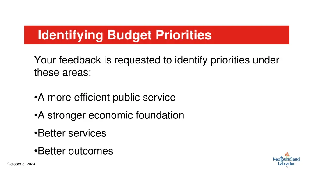 identifying budget priorities