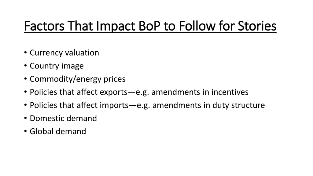 factors that impact factors that impact bop