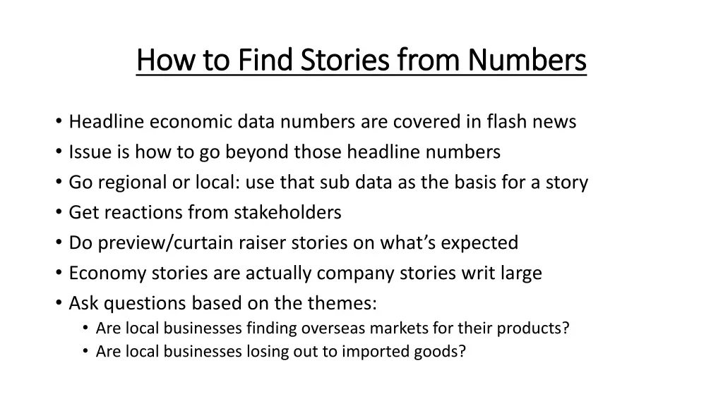 how to find stories from numbers how to find