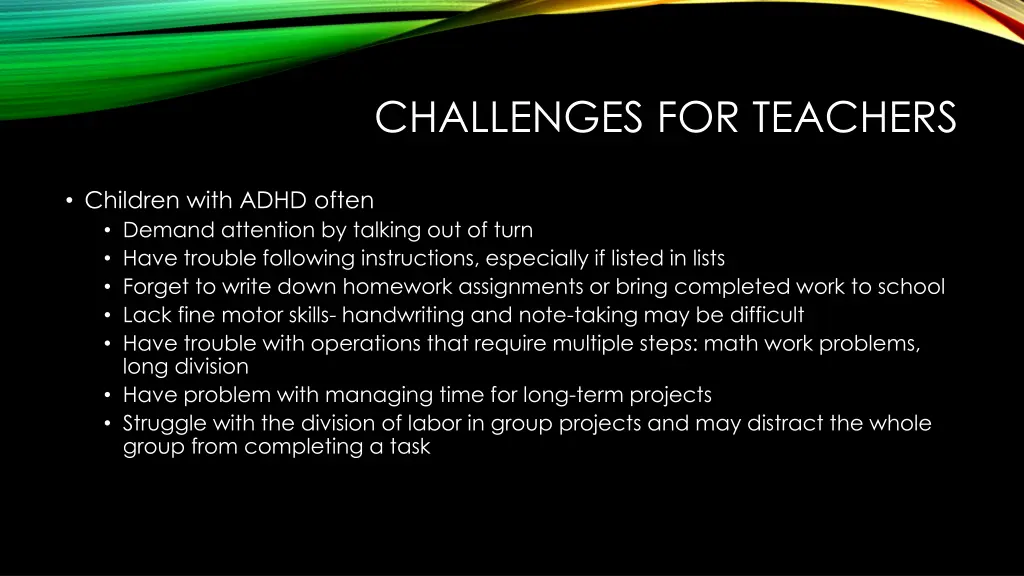 challenges for teachers