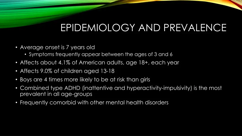 epidemiology and prevalence