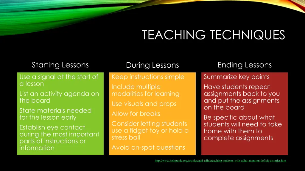 teaching techniques