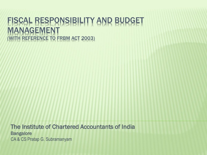 fiscal responsibility and budget management with