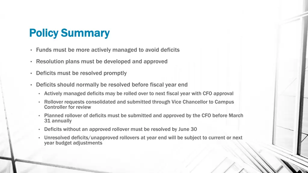 policy policy summary summary