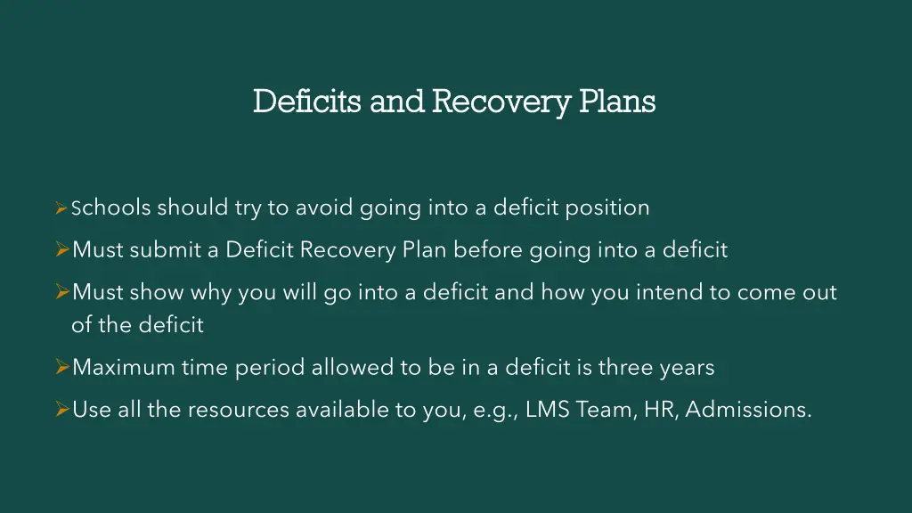 deficits and deficits and recovery 1