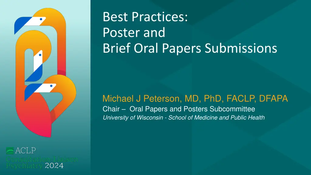 best practices poster and brief oral papers