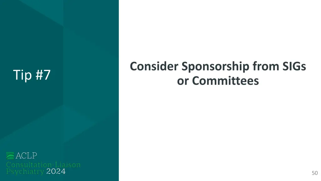 consider sponsorship from sigs or committees