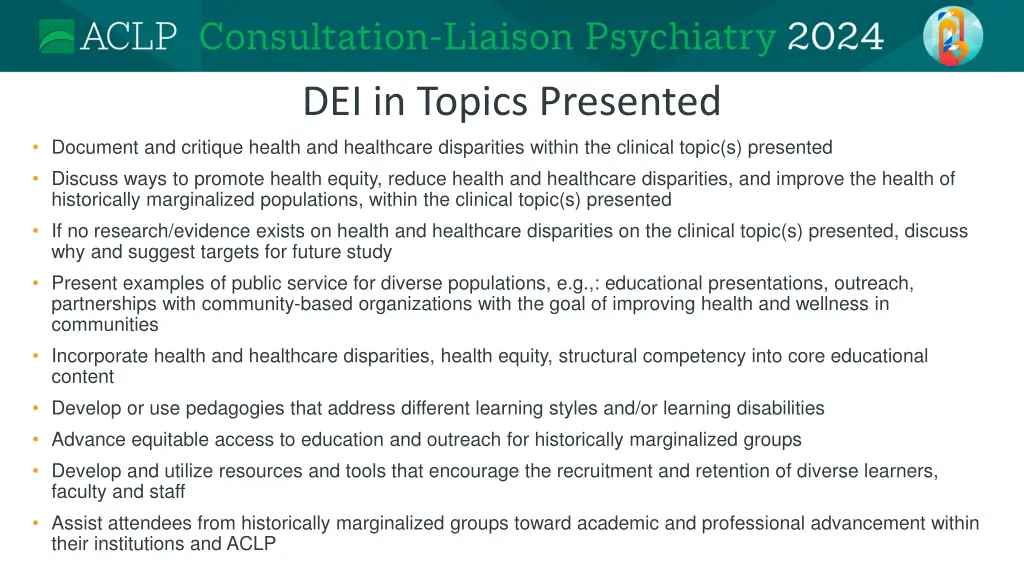 dei in topics presented