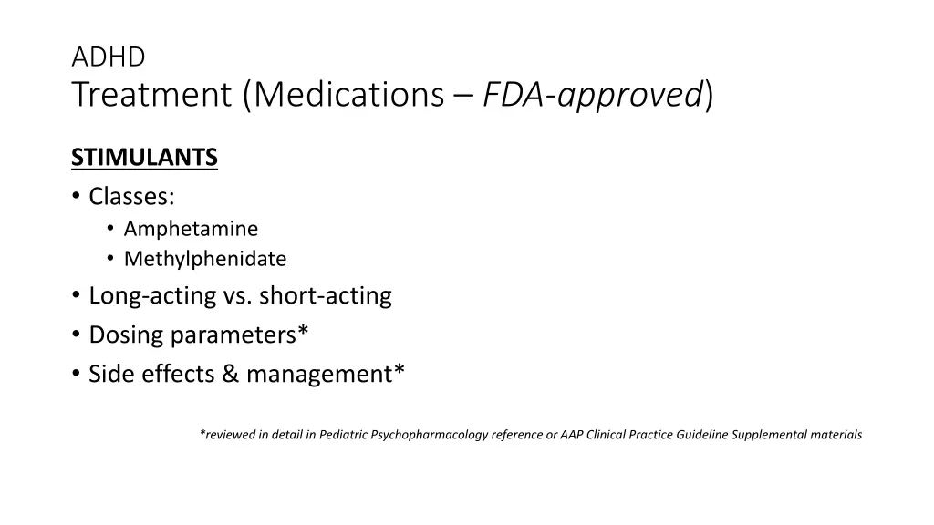 adhd treatment medications fda approved