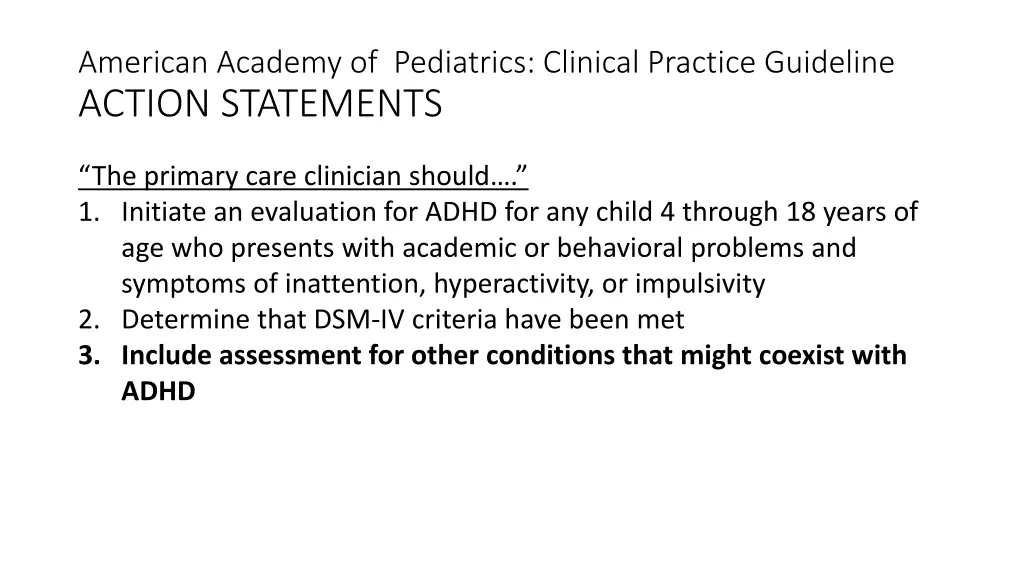 american academy of pediatrics clinical practice 12