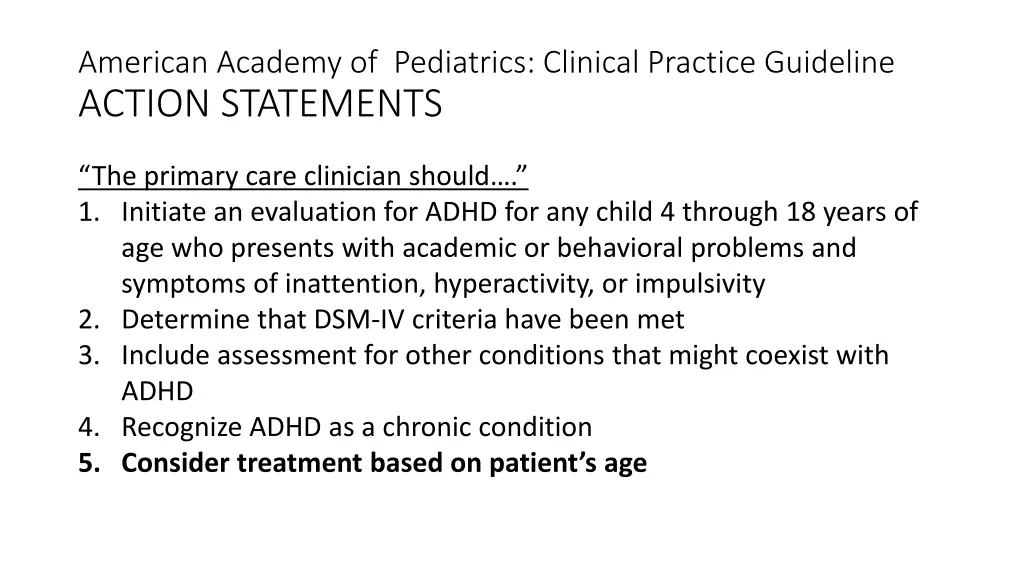 american academy of pediatrics clinical practice 14